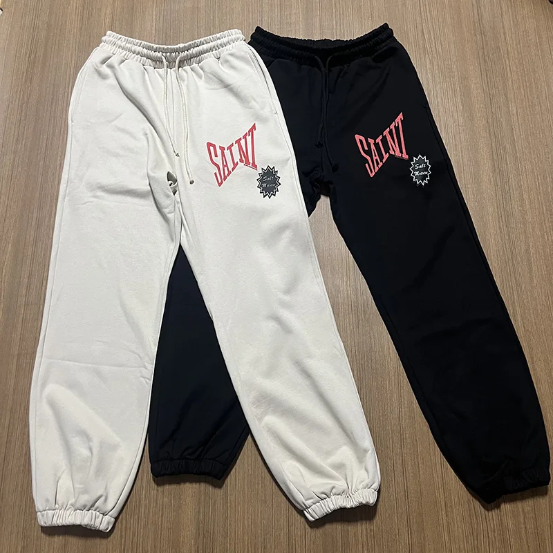 Saint Sweatpants CELANA Jogger longgar kasual kualitas terbaik Pria Wanita cetak huruf serut saku celana