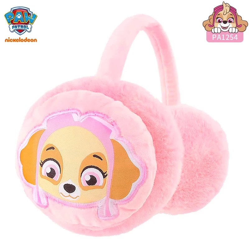 100% Genuine Paw Patrol Skye Chase Winter Earmuff Gloves Plush Ear Warmth Stuffed Mittens Boy Girl Kids Children Christmas gift