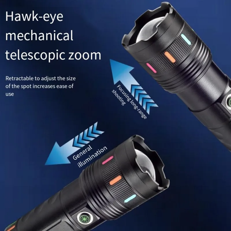【MUST-HAVE LIST】 Ultra-Bright LED Flashlight - Long-Range, Multi-Functional, Rechargeable Aluminum Torch