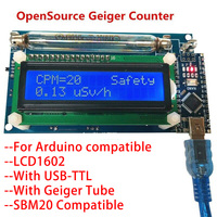 1pcs Open Source Geiger Counter Meter Kit For Miller Tube Detector Radiation LCD GC-1602-With LCD And For