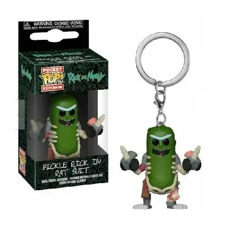 Funko Pop Death Crystal Morty Keychain Figure Toys Krombopulos Rick Pickle Rick Et Morty Krikland Meeseeks Dolls Keyring Toy