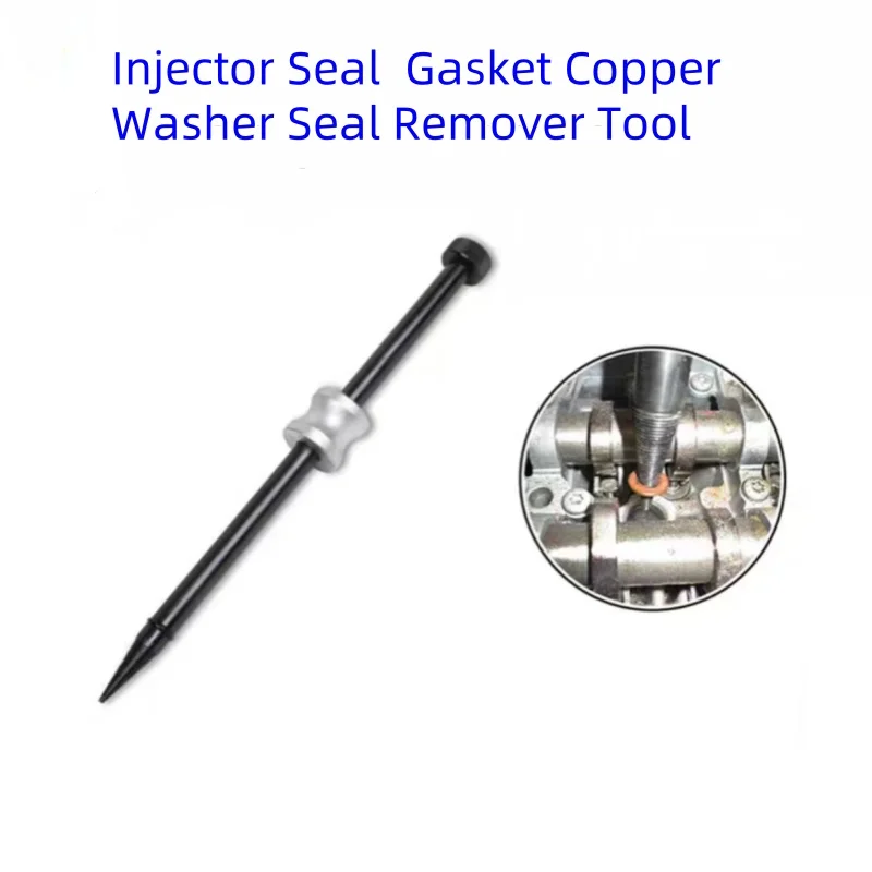 

Съемник уплотнений форсунки, стальной конус, наконечник с резьбой, топливный инжектор, медная шайба, инструмент для удаления с скользящим молотком, инструменты для разборки автомобилей