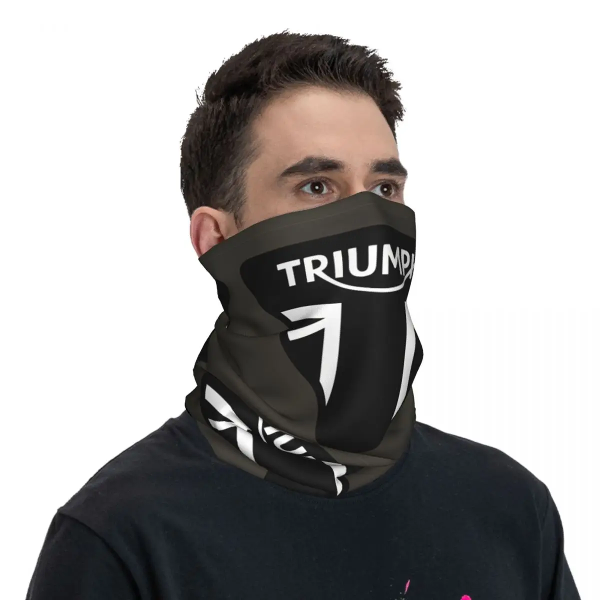 Pañuelo con logotipo personalizado para hombre y mujer, Bandana con estampado de t-triumps, polaina para el cuello, pañuelo para la cara para Club