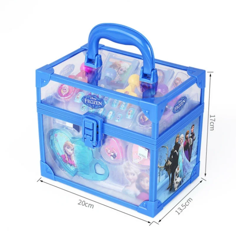 Disney-Frozen Real Beauty Toys pour filles, coffret de maquillage, princesse Elsa et Anna, jeu de simulation, cadeau d'anniversaire pour enfants