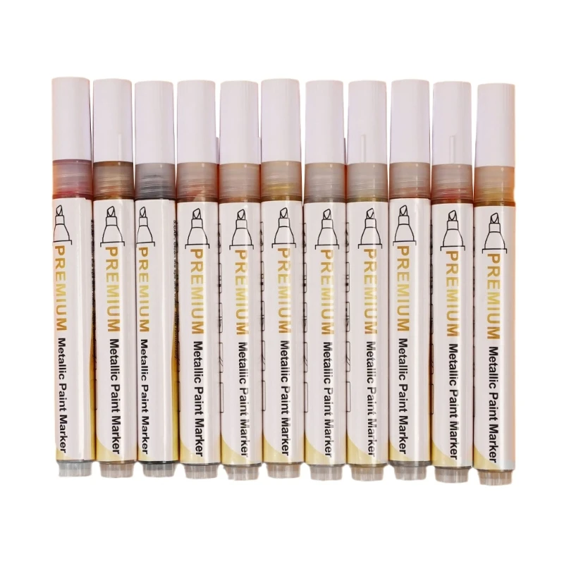 메탈릭 마커 암벽화용 중간 포인트 펜 1팩, 검은 종이 및 M