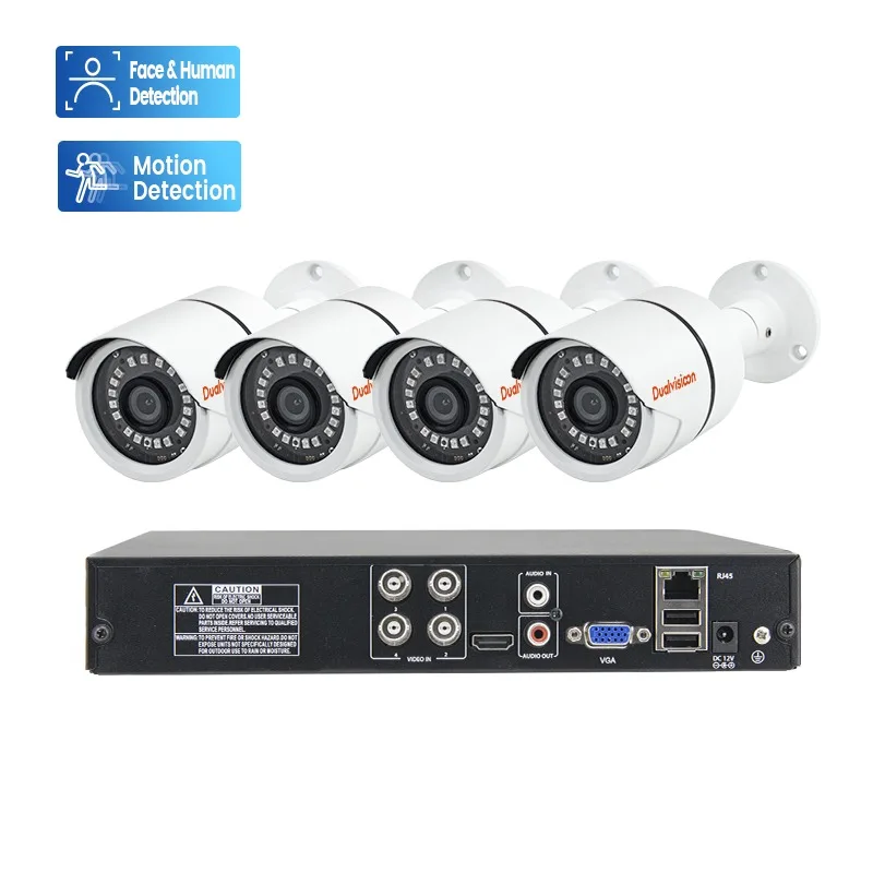 Night vision analog cctv camera full set 4ch ip surveillance security system 4 channel ahd dvr kit hd 1080P cctv camera with dvr