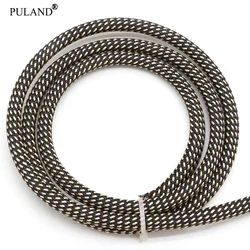 1~50m Gold-Black PET Braid Sleeve 2/4/6/8/10/12/14/16/20/40mm High Density Insulated Wire Protector Snake Skin Cable Wrap Sheath