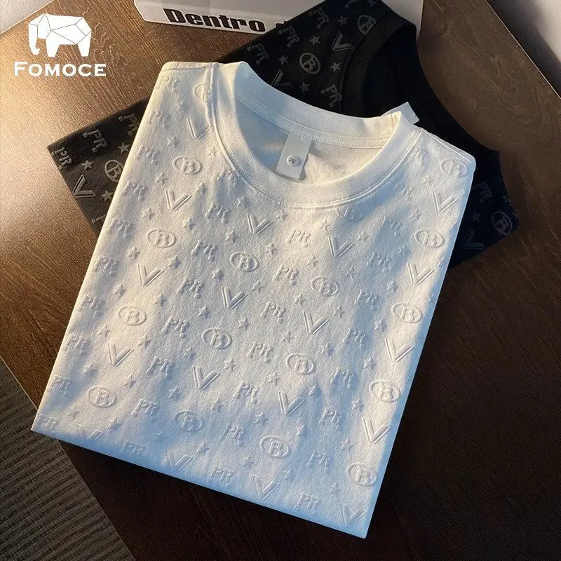 

American short-sleeved T-shirt men's summer 2025 thin trendy brand printed t-shirt high-end loose top