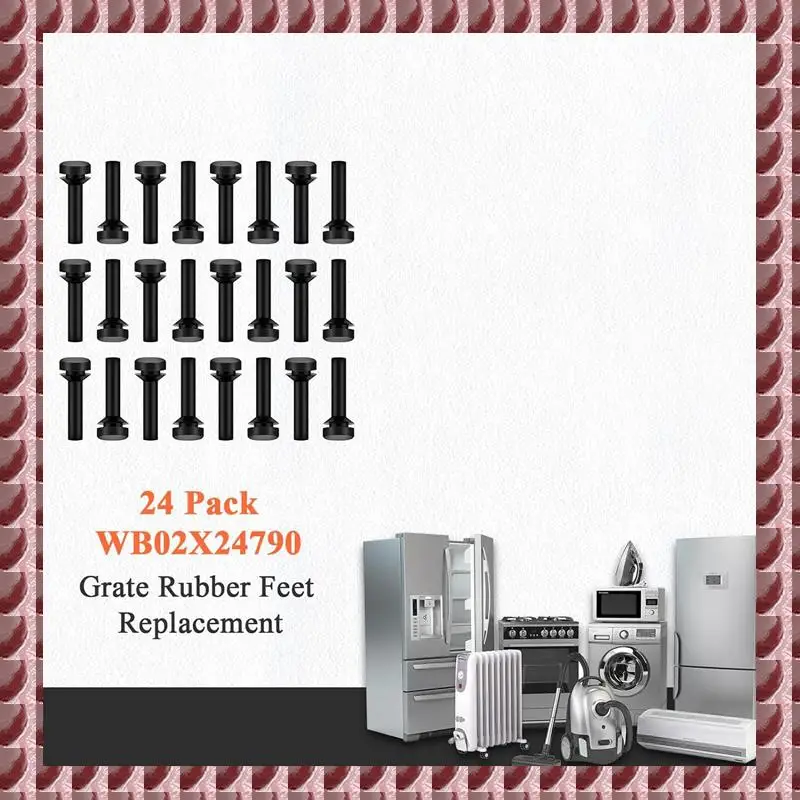 24Pack WB02X24790 Grate Rubber Feet-Fit Stove Top Range Grate Foot Rubber Pads-Cooktop Grate Foot Replaces 4455270 Easy To Use