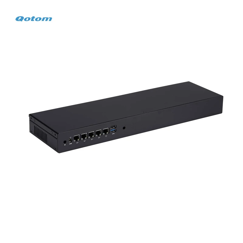 Qotom Q10821G6-1U Int el J6412 Quad Core 2.5 Gigabit LAN 1U Rack-Mounted Mini PC Corporate Office Firewall Server