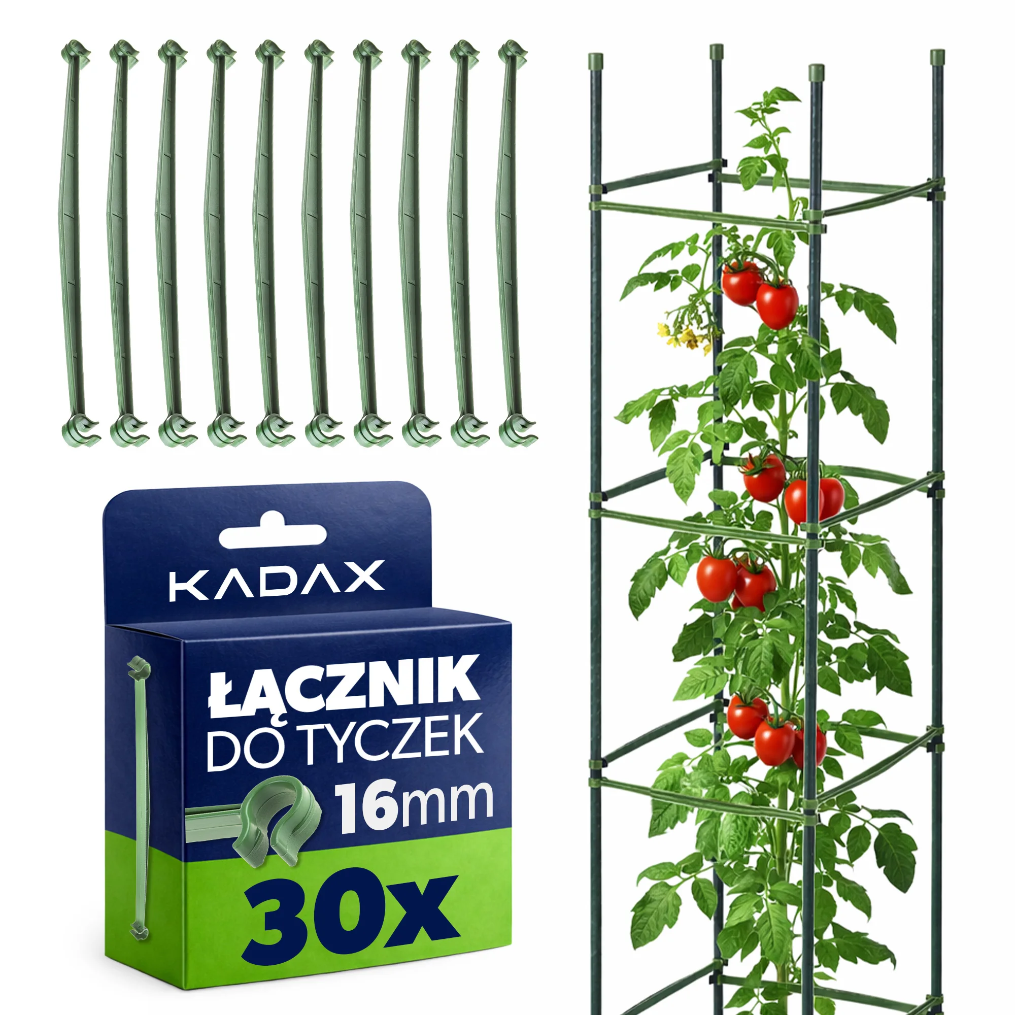 KADAX 16 mm paalconnector verlengstuk plantensteun stabiele buisverbinding groene tuinset 30 stuks
