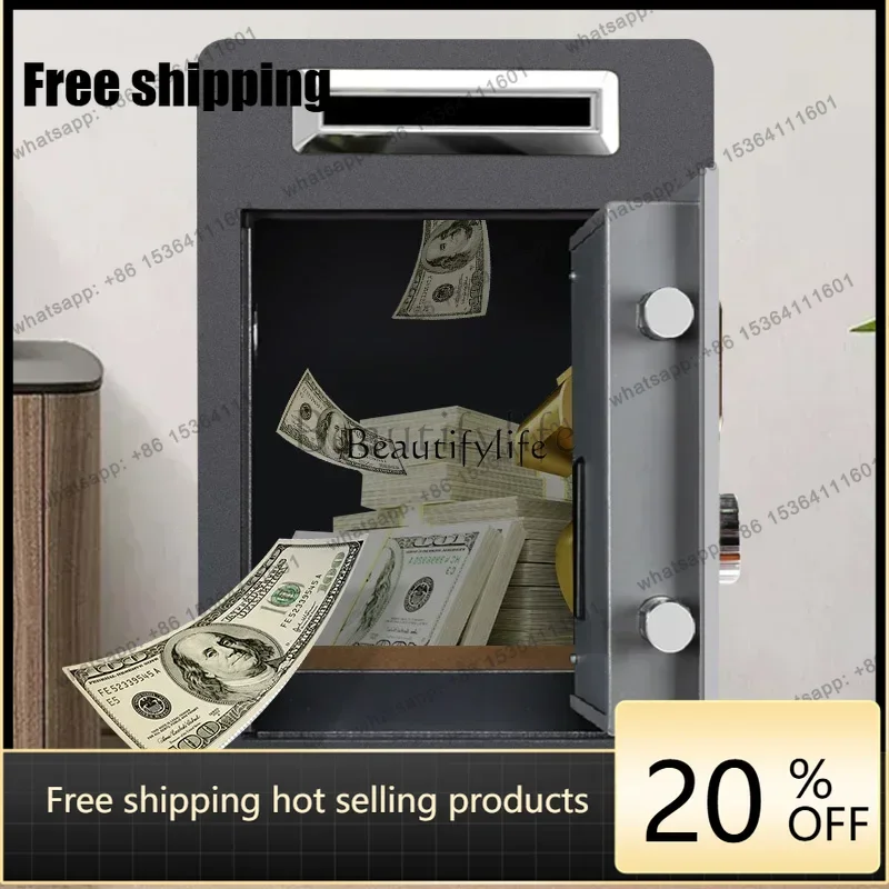 Coin-operated safe office 60cm high cash register anti-theft safe anti-theft anti-skid intelligent alarmFactory Direct