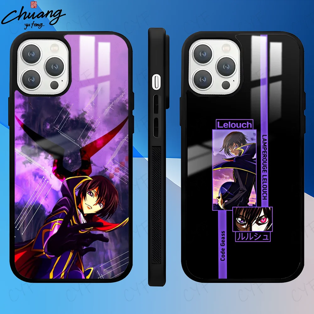 Code G-Geass Lelouch Of The Rebellion Phone Case For iPhone 16 15 14 13 12 11 Pro Max Plus Mini Fashion High Quality mirror phon