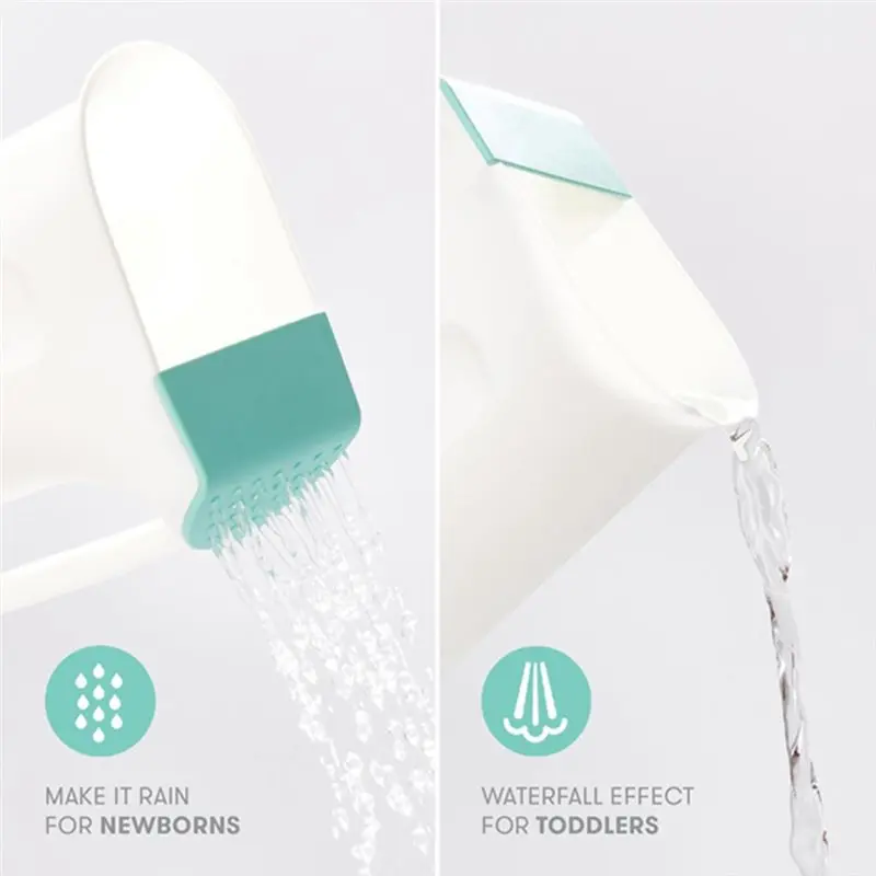 ABFY-Tear-Free Baby Bath Rinse Cup With Handle, Control Flow Shower Head, Removable Rain Shower To Wash Hair And Body