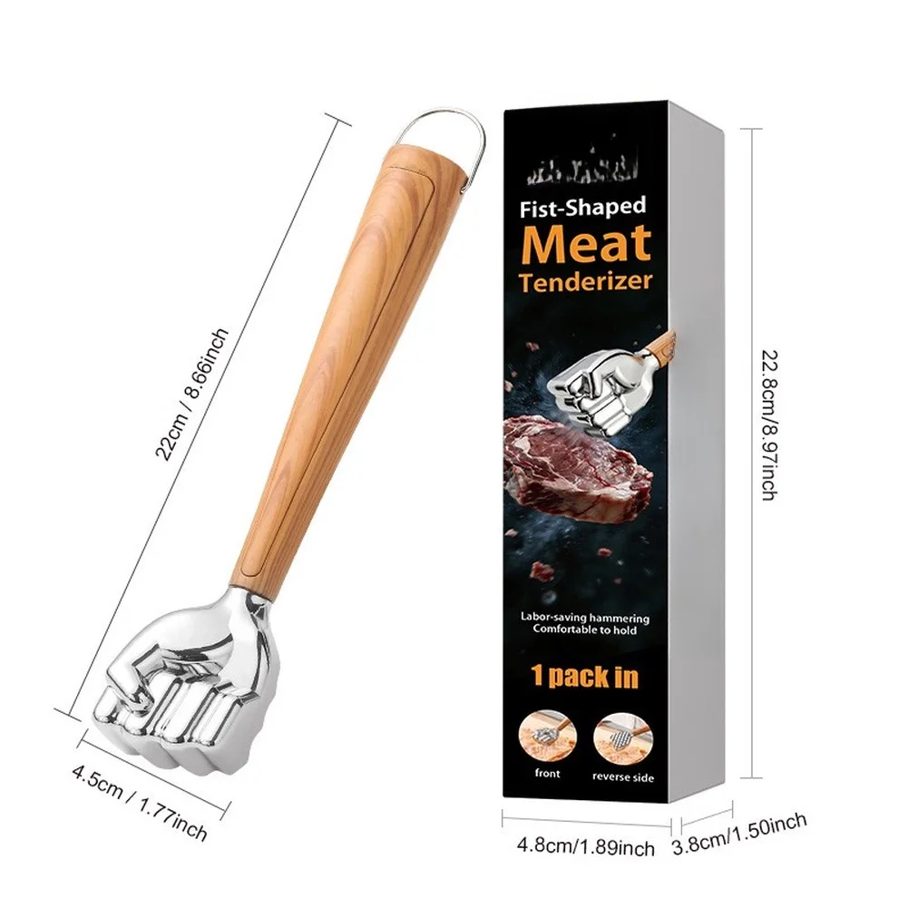 22CM Meat Tenderizer Hammer Zinc Alloy Material for Breaking Down Tough Fibers in Meat Enhancing Texture and Taste