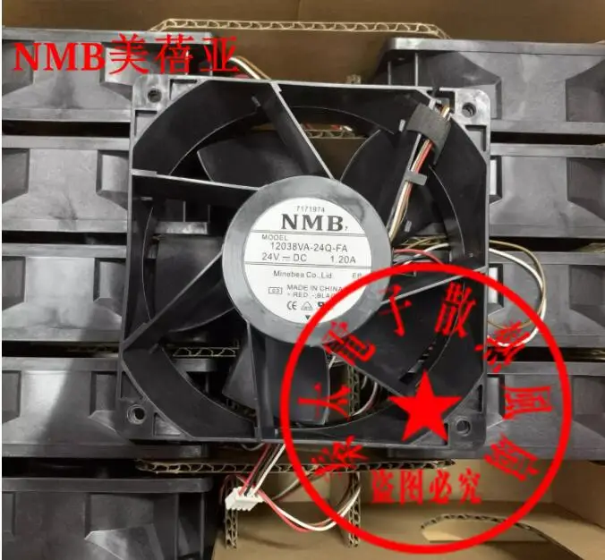 NMB 12038VA-24Q-FA DC 24V 1.20A 120x120x38mm 4-Wire Server Cooling Fan