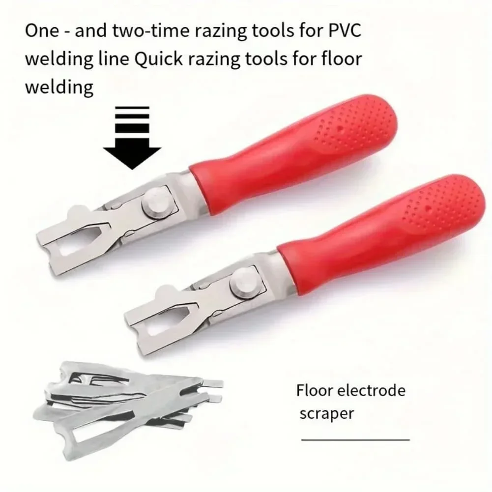 Ergonomic Stainless Steel Floor Trimming Tool Set With 3 Blades For Easy Use Red Solder Wire Trimmer With Three Replacement Blad