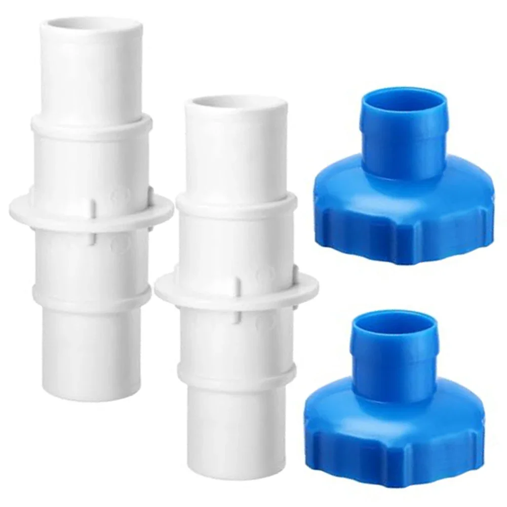 Multi Functional Pool Hose Adapter Kit For Vacuum Cleaners And Filter Pumps With 4 Pcs Connectors And Adaptors