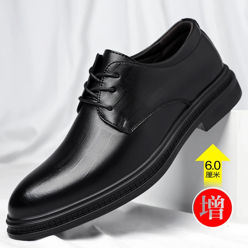 

Men's Shoes Black Leather Formal Shoes for Men Oxfords Male Wedding Party Office Business Shoe Man Zapatos De Hombre Plus Size