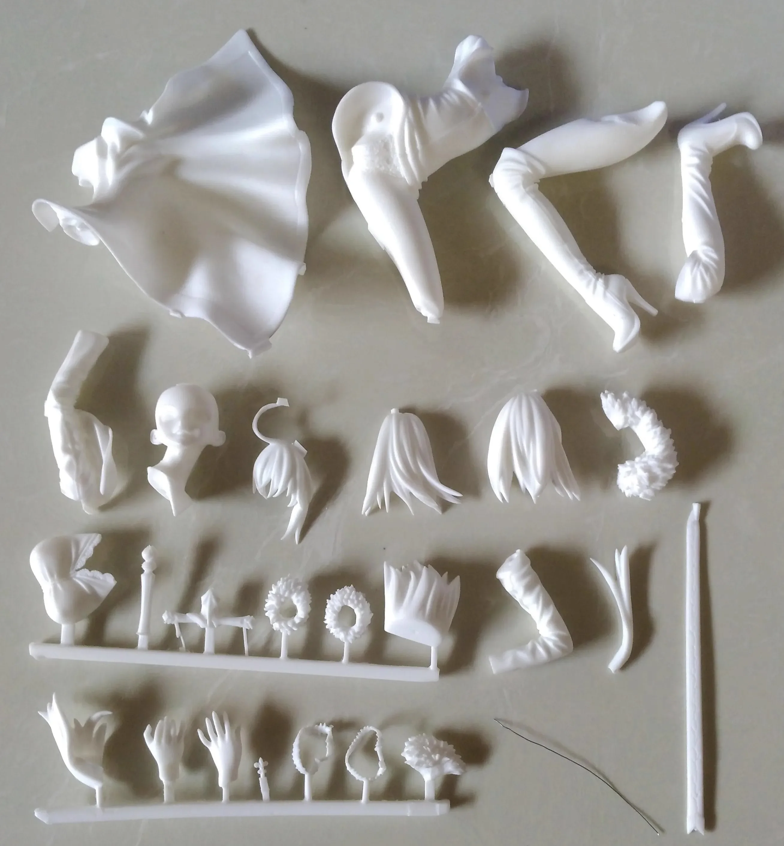 

Anime Joan of Arc Fate/Grand Order Kit kawaii Resin GK DIY White Assembly GK Model Statue Toys doll Collection G
