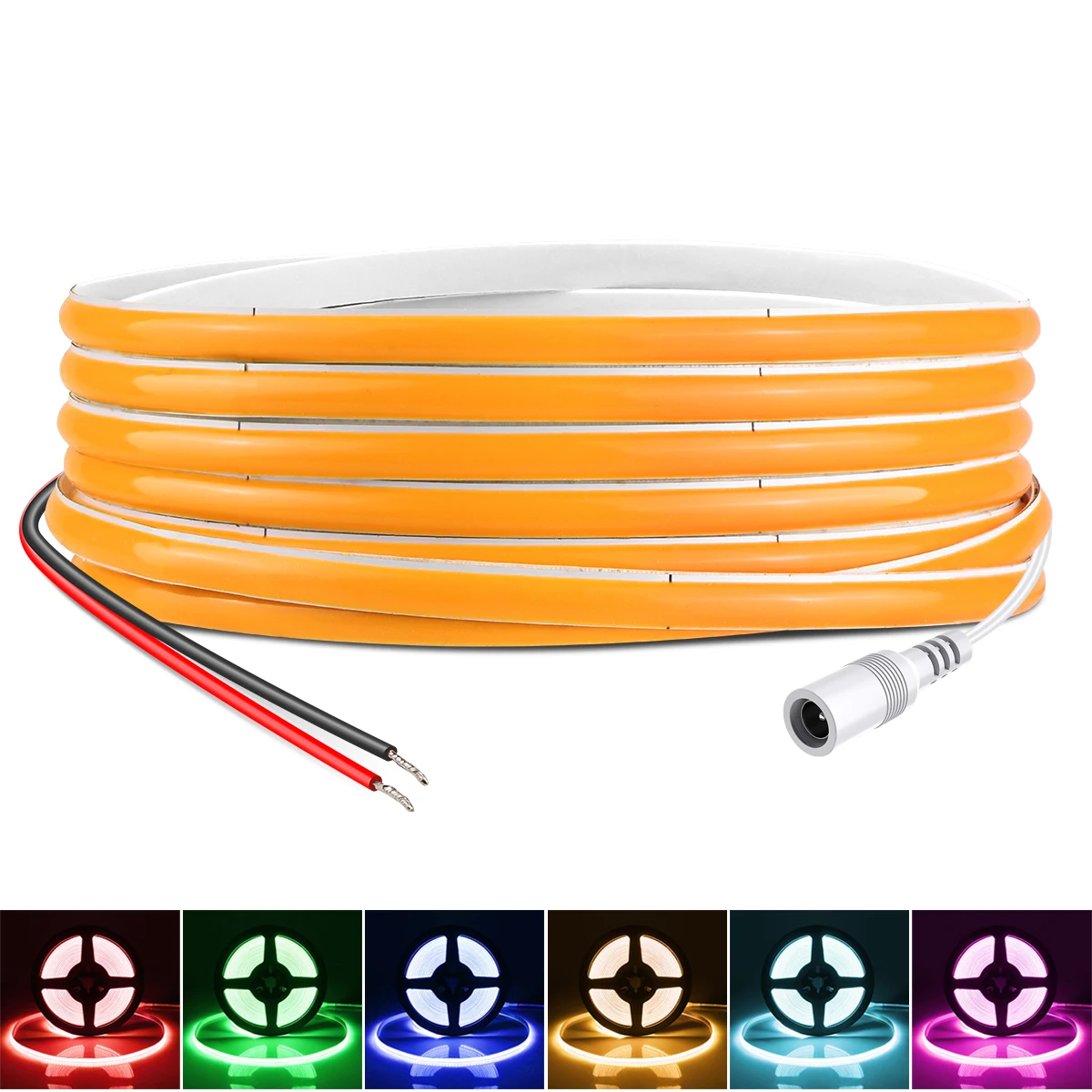 

LED Strip Lights High Bright 12V Flexible 5MM PCB Width RA90 Super Thin Neon Tape For Kitchen Cabinet Room Decoration