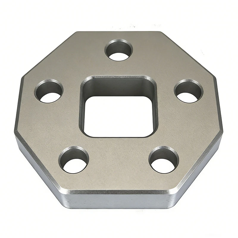 Precision Custom Made CNC Machining Parts Precision CNC Machined Stainless Steel Octagonal Adapter Plate