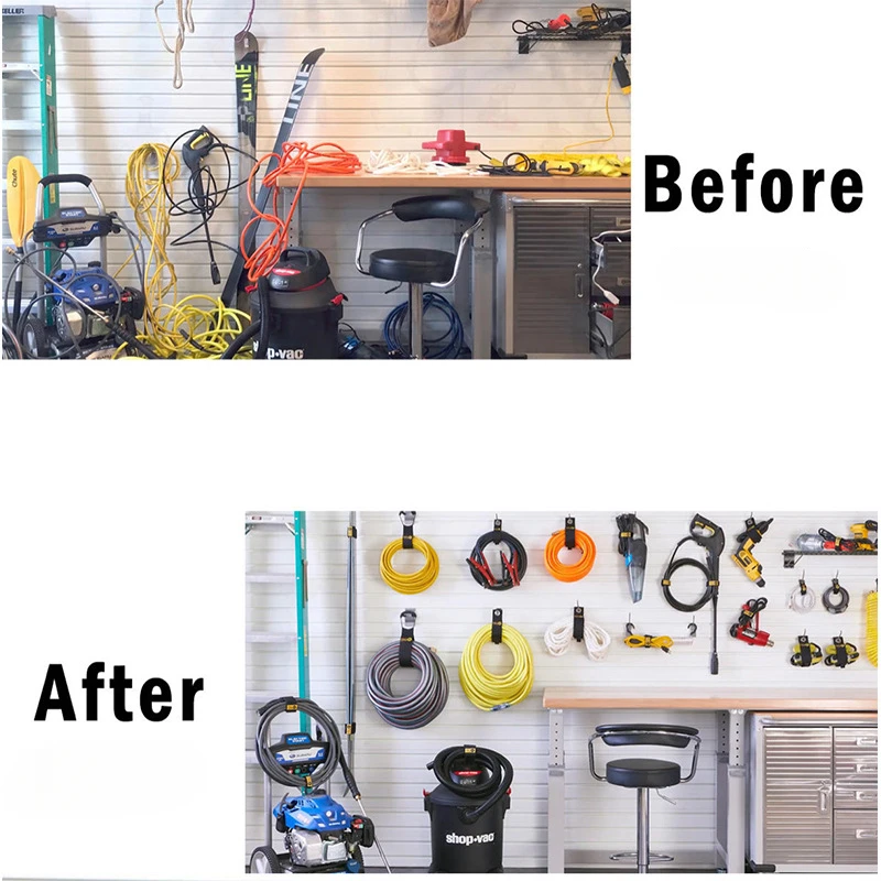 4pcs Heavy-Duty Storage Straps Reusable Extension Cord Organizer Cable Ties Hose Storage Accessory Holder Garage Organization image 2
