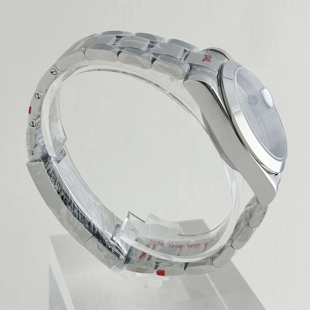 NH35 ساعة حافظة 36 مللي متر/39 مللي متر ساعة حافظة أوتوماتيكية ميكانيكية الياقوت الزجاج ساعة رجالية تناسب NH35 NH سلسلة أداة الحركة ﻿