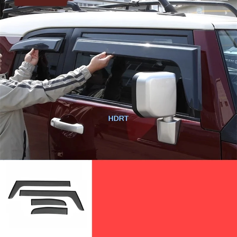 

For Toyota Land Cruiser/FJ Cruiser 2007-2021 Car Style Window Visor Awning Shelter Shade Sun Rain Deflector Weather Shield Cover