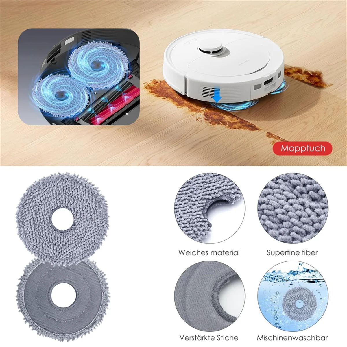 A61I For Roborock Q Revo Master Main Side Brushes Hepa Filters Mop Cloth Dust Bags Robot Vacuum Cleaner Parts