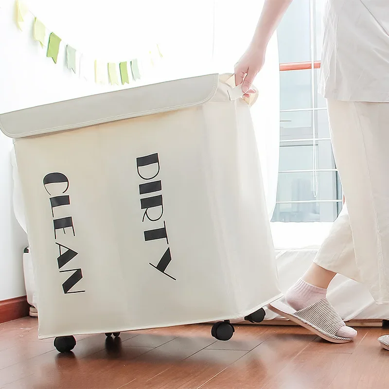 

Foldable Large Clothes Basket Washing Bin Canvas Laundry Hamper
