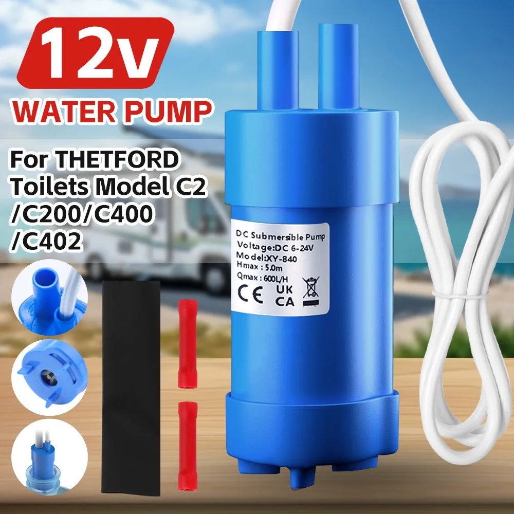 12V Submersible Toilet Water Pump Replacement For Thetford C2 C4 C200 C400 C402, Caravan Motorhome RV Cassette Toilet