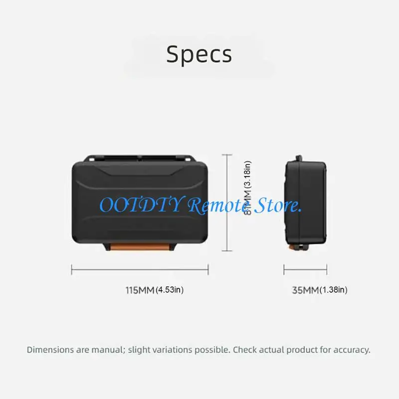 Hard Shell Camera Battery Holder Case with Card Storage Area, Soft Lining and Hinged Lid for Daily Gear Carry and Outdoor