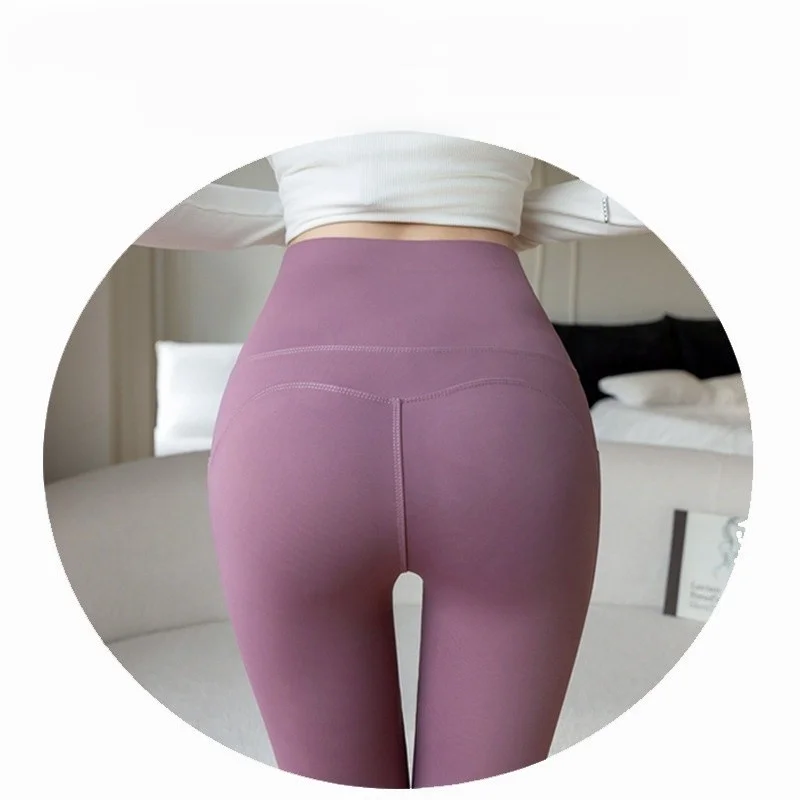 Yoga Pants Autumn Winter Women Festive Plain Hip-Lift Speed-Dry Cartoon Comfortably Utility A-Line Plush-Lined Anti-Pilling Vibe