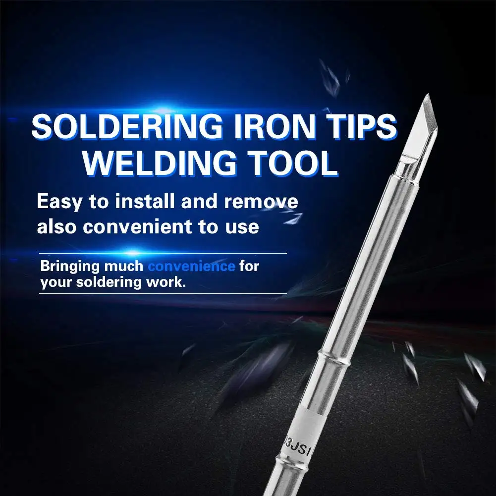 

10Pcs Soldering Iron Tips Welding Tool T12 Series Soldering Iron Tips Welding Tool For FX-951 Rework Station-Tvdae