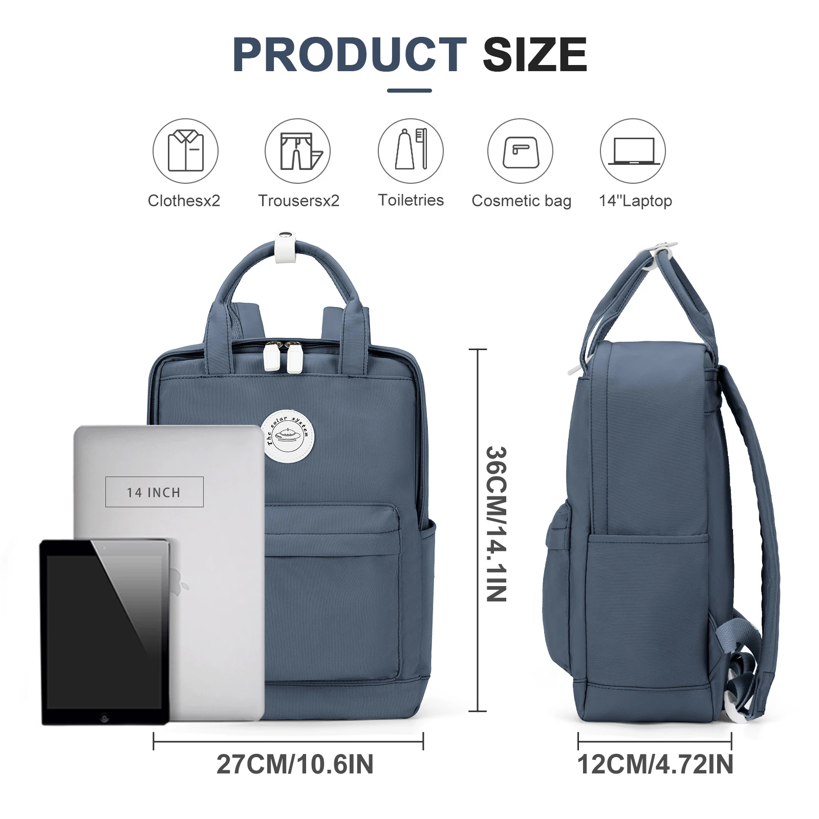 Casual Commuter Backpack for Women Men, Lightweight College School Backpack for Teens, 14 inch Laptop Bag, Work Travel Backpack