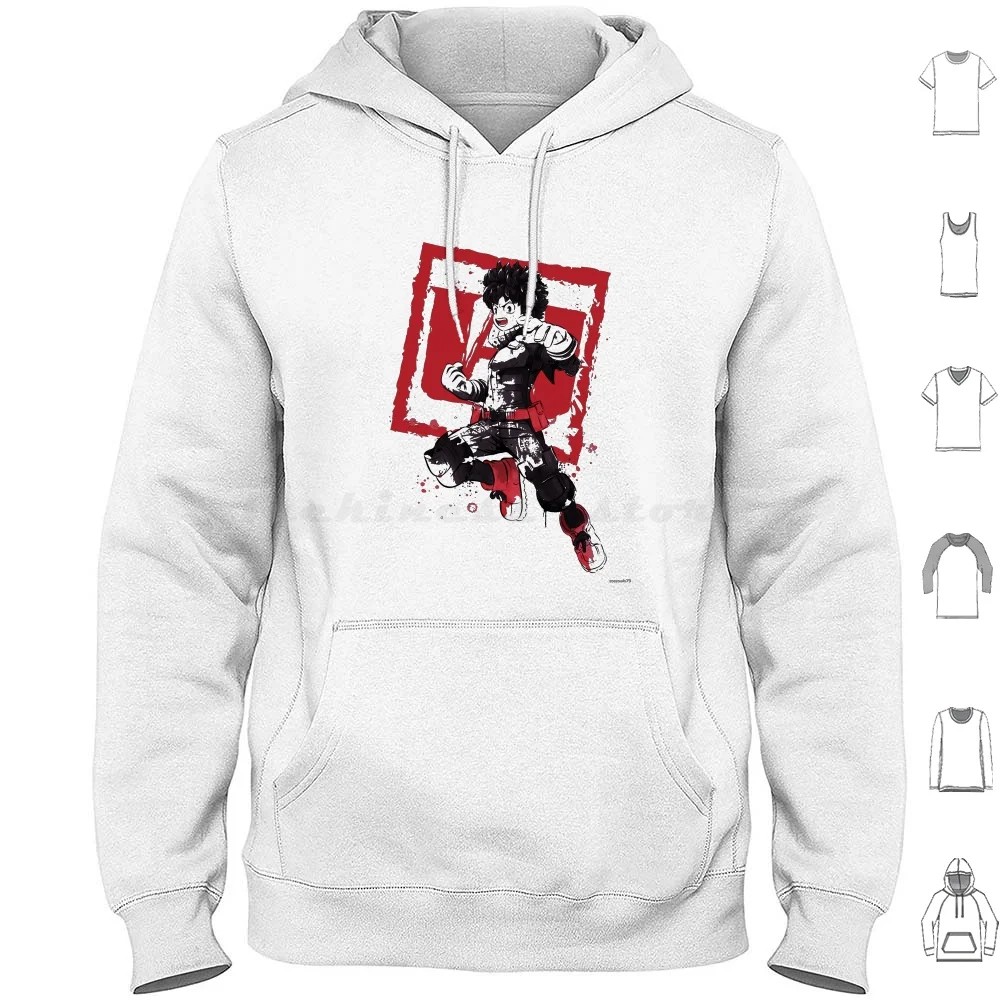 Sudadera con Capucha Deku Sumi-E, Manga Larga de Algodón, Anime, Manga, Deku, Shoto Todoroki, Izuku Midoriya, Katsuki Bakugo, Japón, Ochako Uraraka