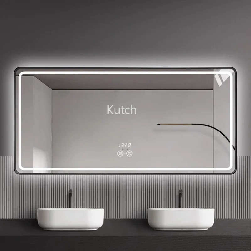 Makeup Vanity Cabinet Full Body Wall Mirrors Led Mirror Bathroom Woman Pocket Adhesive Light Backlight Espejo Pared Decor Hand
