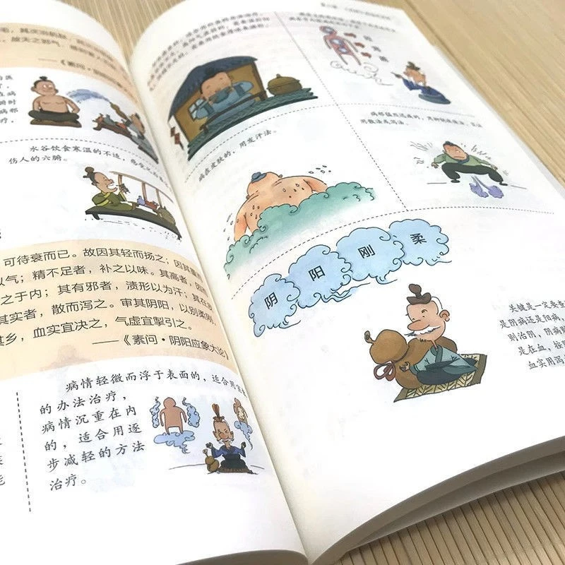 Huangdi Neijing: Illustrated Version of Manga, Vernacular Chinese, Chinese Medicine Health Books Tradtional Chinese Culture