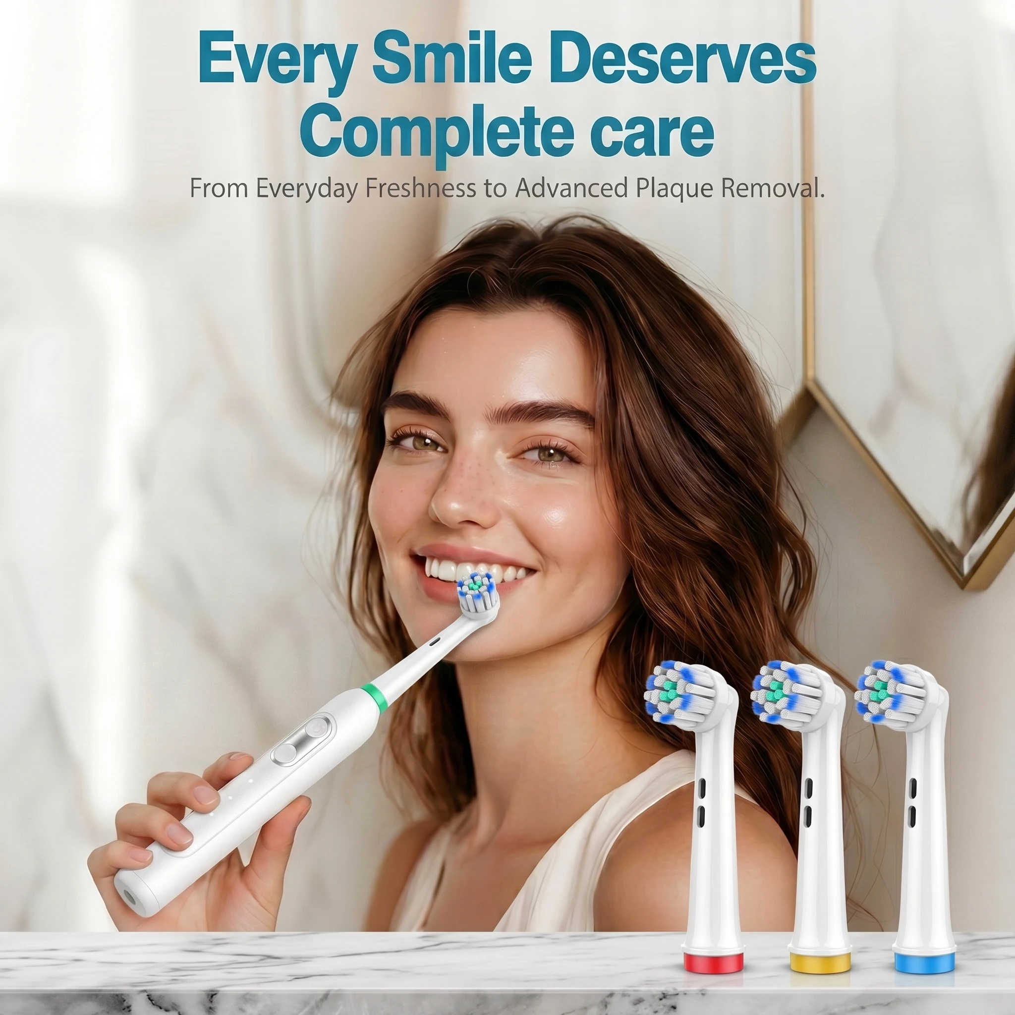 Compatible with Oral-OLB Replacement Brush Heads Extra Soft Ultra Fine Bristles Electric Toothbrush
