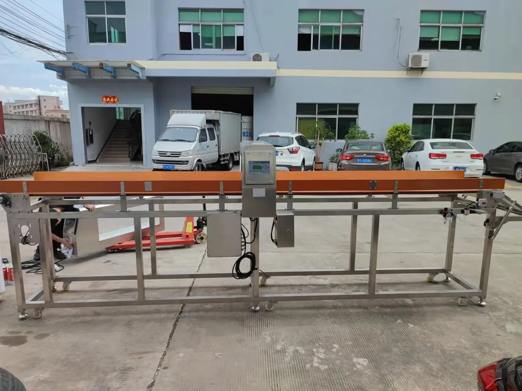 Bottle washing line industrial metal detector for Plastic recycling industry