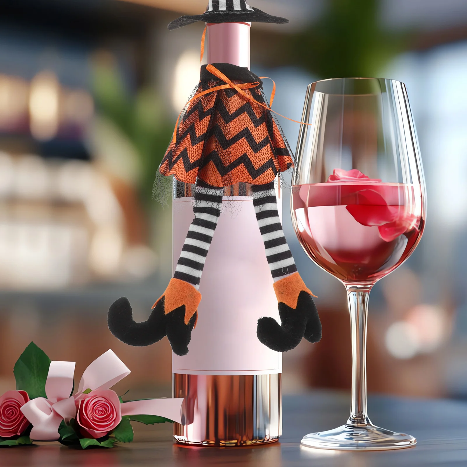 

Halloween Covers Decorative Bottle Table Decor Festive Party Decoration Set for ChampagneKitchen Bar Accessories Reusable