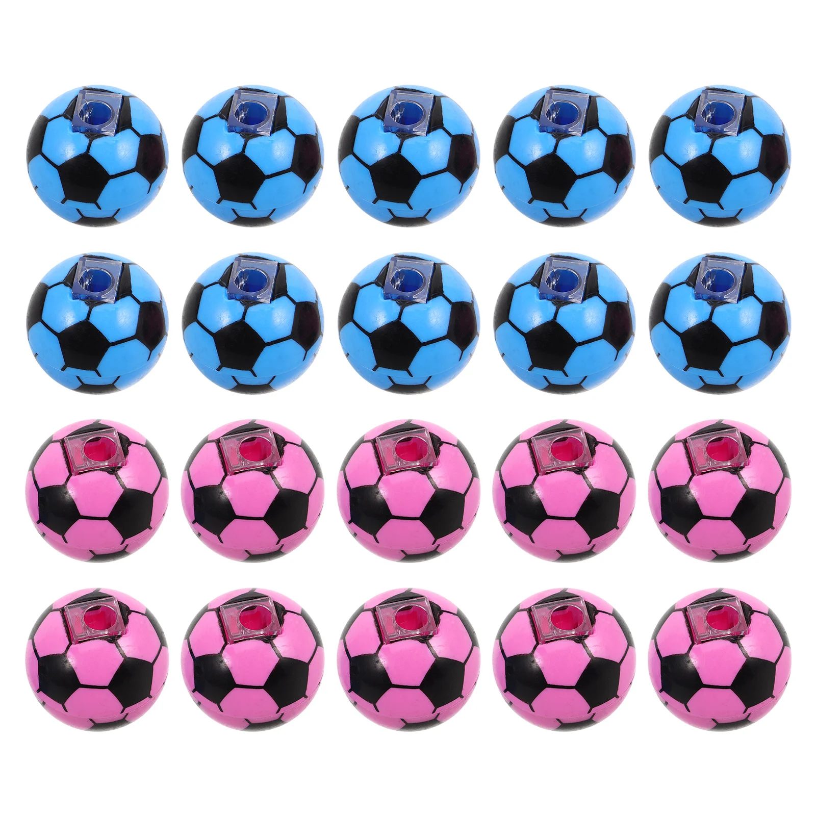 

20pcs Football Shaped Pencil Sharpener Single Hole Portable Plastic Manual Sharpener For School Office Kids Student Stationery