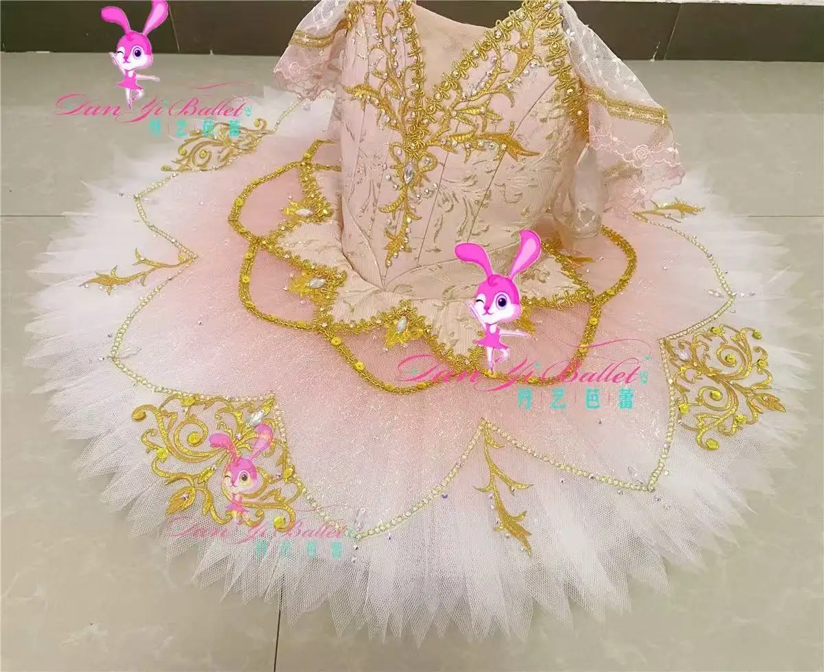 하이엔드 전문 발레 원피스 플레이트 스커트 투투 원피스 대회 원피스, 성인 어린이 여성 공연 원피스 전문