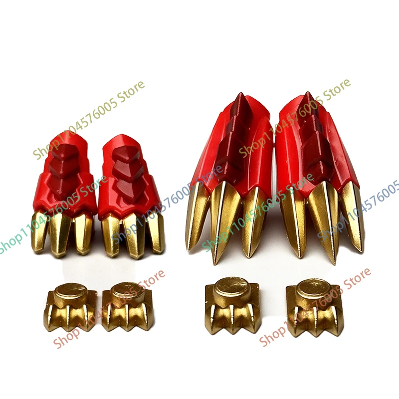 MOC Anime Warrior Accessories Building Blocks Dragon Wing Claw Armor Knife Gold Cloak Blade Sheath Shoulder Armor Gift Brick T29 image 3