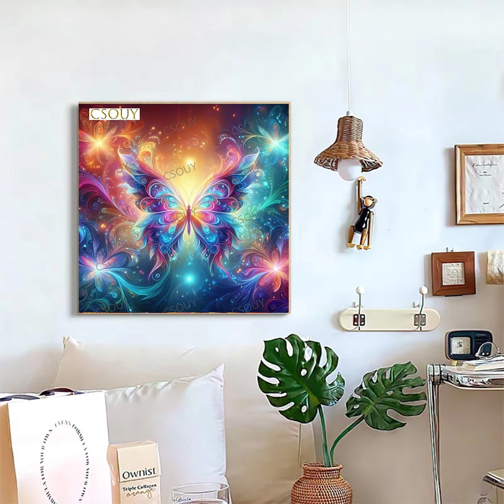 

Butterfly Transformation Fairy Dust Square Drill Full Diy Diamond Painting Cross Stitch Crystal Embroidery Mosaic Decor Needlewo