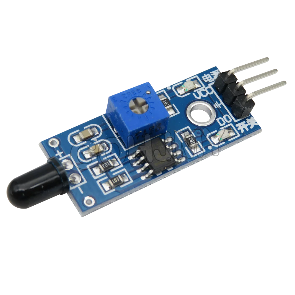GOHJMY IR Infrared 3 Wire Flame Detection Sensor Module IR Flame Sensor Module Detector Smartsense For Arduino