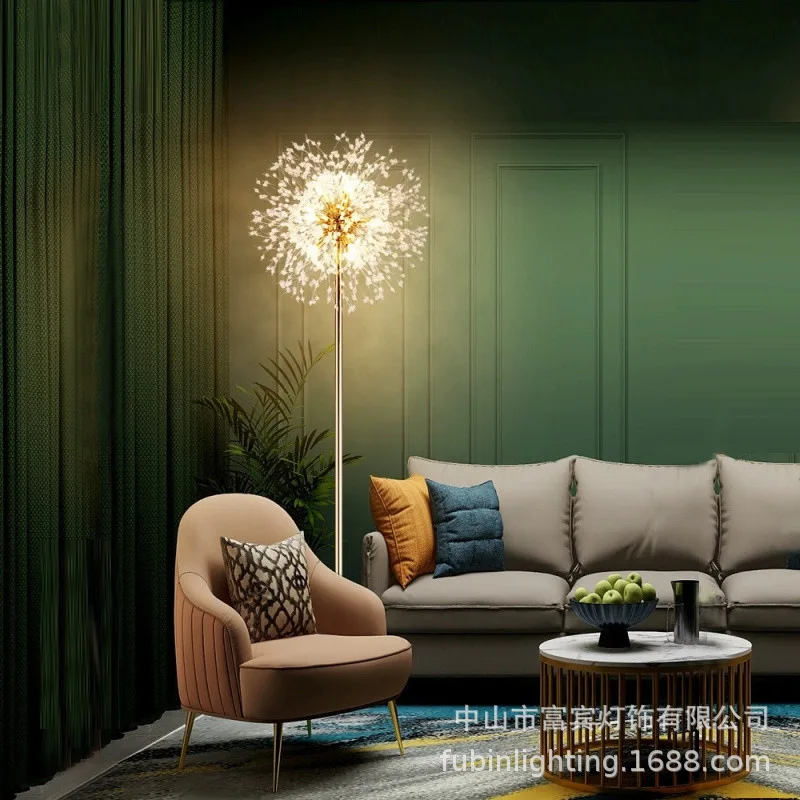 

Crystal Floor Lamp for Modern Living Room Bedroom Sofa Side Bedside Minimalist Ambient Floor Light