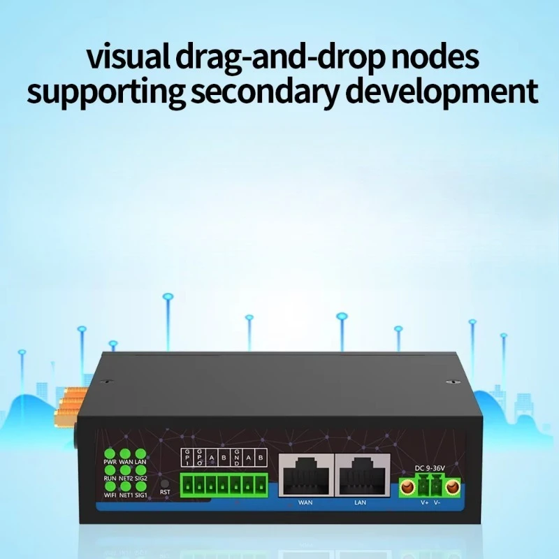 Industrial IoT Gateway with Remote Control Edge Computing Router Function