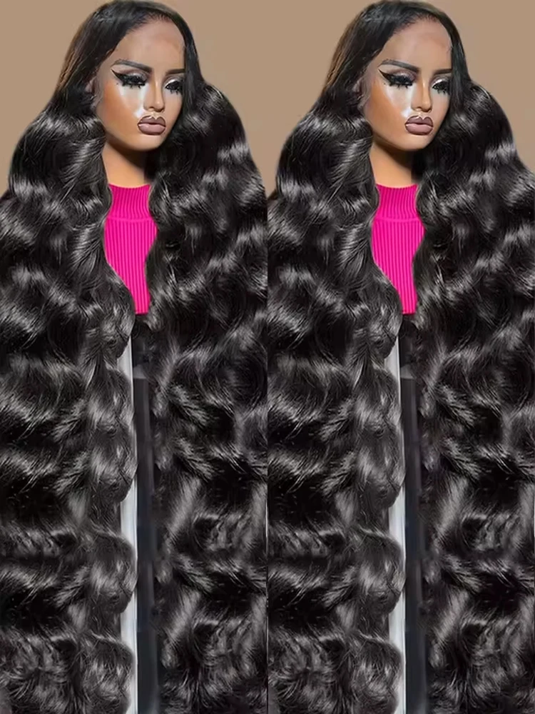 

250% Transparent HD Human Hair Wigs Brazilian Preplucked Body Wave 13x4 13x6 Lace Frontal Human Hair Wigs For Women Bleach Knots